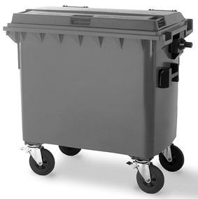 Container Classic 660L grijze romp + grijze deksel 